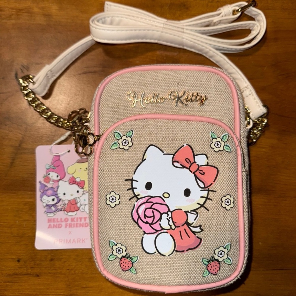 🚨Sold🚨 primary Pink and White Hello Kitty Crossbody Bag